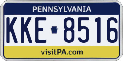 PA license plate KKE8516