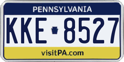 PA license plate KKE8527