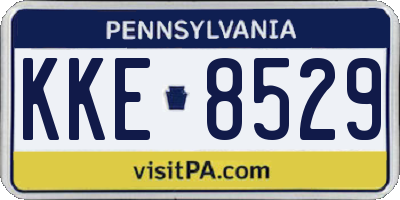 PA license plate KKE8529