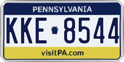 PA license plate KKE8544
