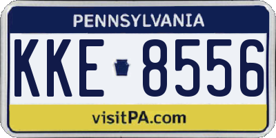 PA license plate KKE8556