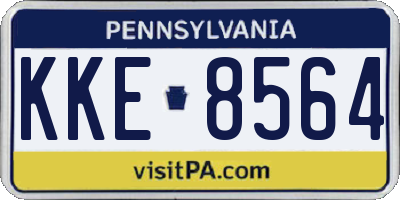 PA license plate KKE8564