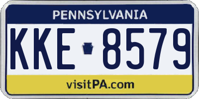 PA license plate KKE8579