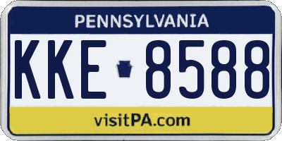 PA license plate KKE8588
