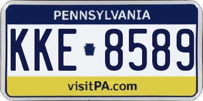 PA license plate KKE8589