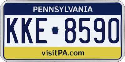 PA license plate KKE8590