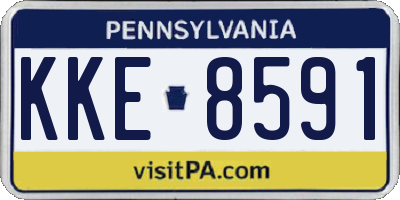 PA license plate KKE8591