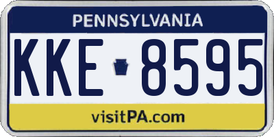 PA license plate KKE8595