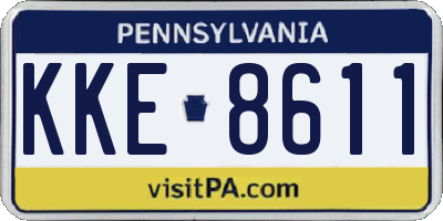 PA license plate KKE8611