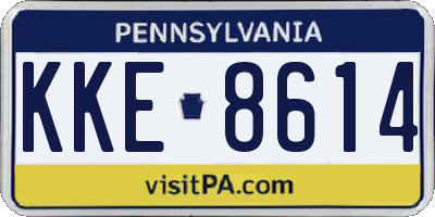 PA license plate KKE8614