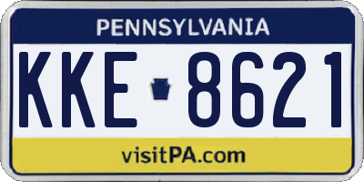 PA license plate KKE8621