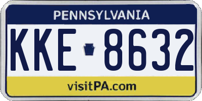 PA license plate KKE8632