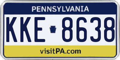 PA license plate KKE8638