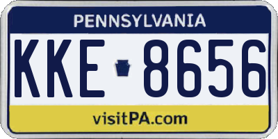 PA license plate KKE8656