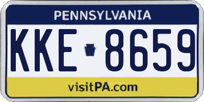 PA license plate KKE8659