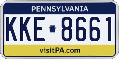 PA license plate KKE8661