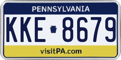 PA license plate KKE8679