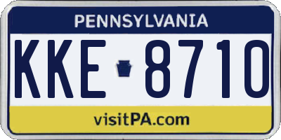 PA license plate KKE8710