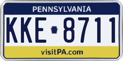 PA license plate KKE8711