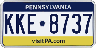 PA license plate KKE8737