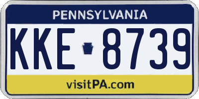 PA license plate KKE8739