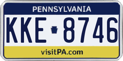 PA license plate KKE8746
