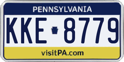 PA license plate KKE8779