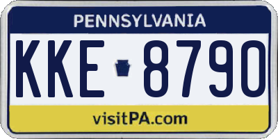 PA license plate KKE8790
