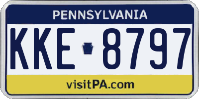PA license plate KKE8797