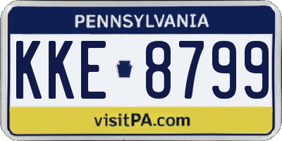 PA license plate KKE8799