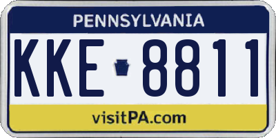 PA license plate KKE8811