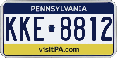 PA license plate KKE8812