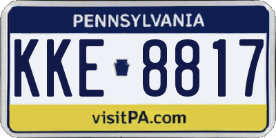 PA license plate KKE8817