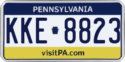 PA license plate KKE8823