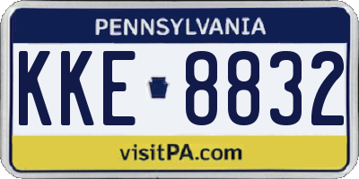 PA license plate KKE8832