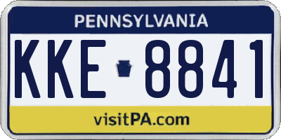 PA license plate KKE8841