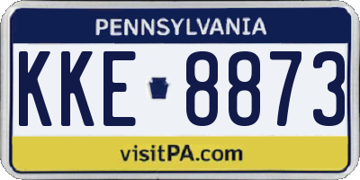 PA license plate KKE8873