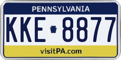 PA license plate KKE8877