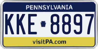 PA license plate KKE8897