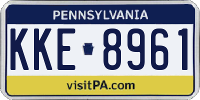 PA license plate KKE8961