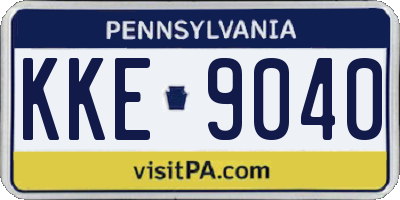 PA license plate KKE9040