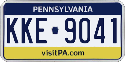 PA license plate KKE9041