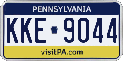 PA license plate KKE9044