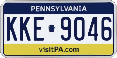PA license plate KKE9046