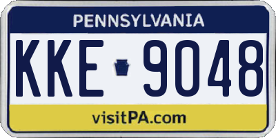 PA license plate KKE9048
