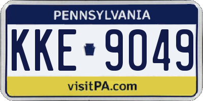 PA license plate KKE9049