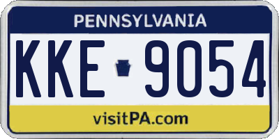 PA license plate KKE9054