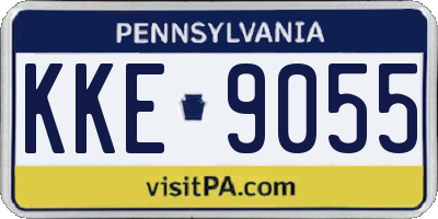 PA license plate KKE9055