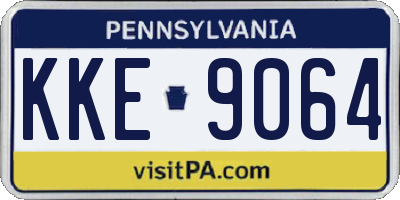 PA license plate KKE9064