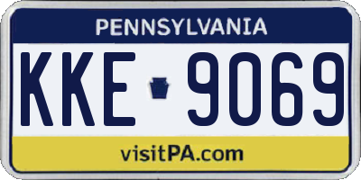 PA license plate KKE9069